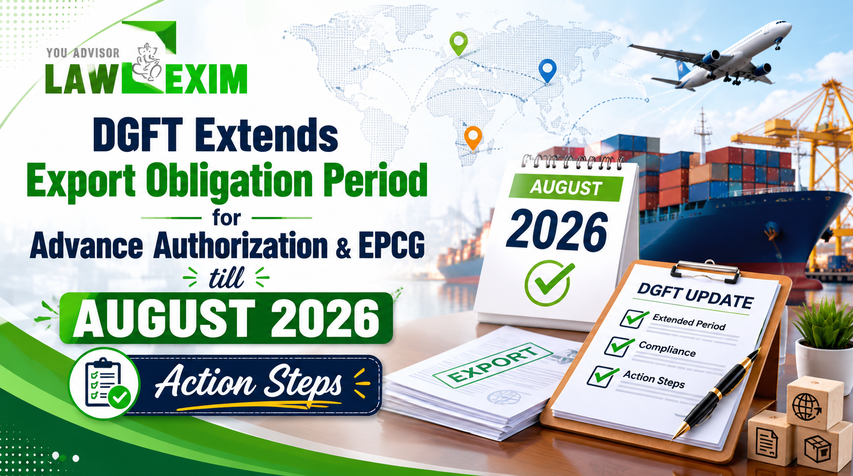 DGFT Extends Export Obligation Period for Advance Authorization & EPCG till August 2026: Action Steps